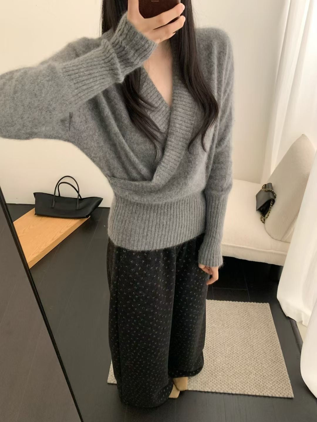 Kelly Designs Soft V-Neck Wrap Knit Sweater-3 Colors (Instock)