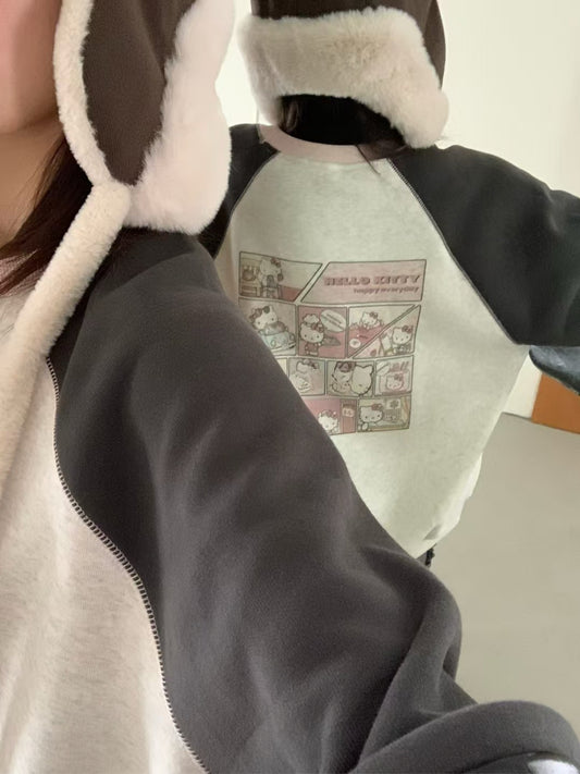 Kelly Designs Hello Kitty Fleece-Lined Cotton Hoodie 🎀🐱 (Instock)