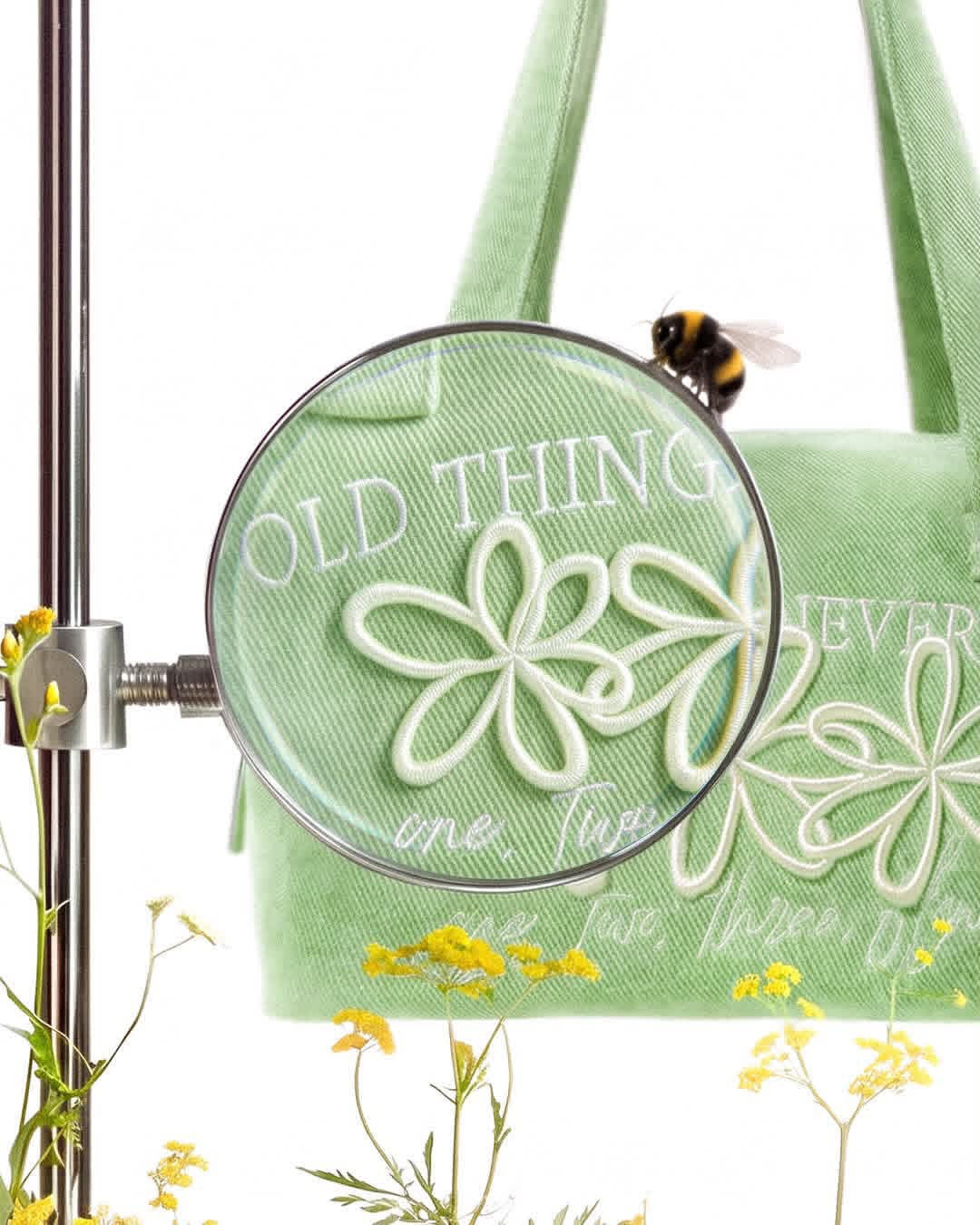 Korean Collection ONGO Flower Handle Pouch Bag - 3 Colors (Preorder)