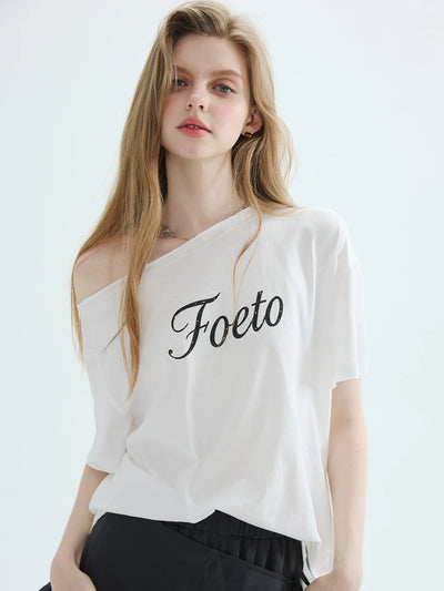 Kelly Designs Off Shoulder Letters Tshirt- 3 Colors (Instock)