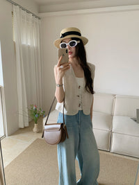 Kelly Designs Two Buttons Four Season Jeans(Instock)