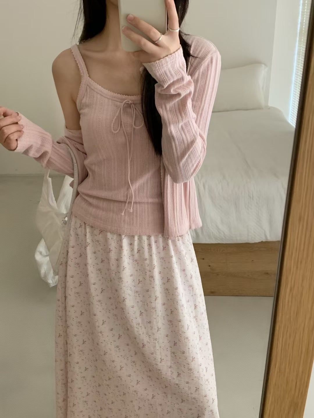 Kelly Designs Five Colors Cami Top and Cardigan Set (Instock)