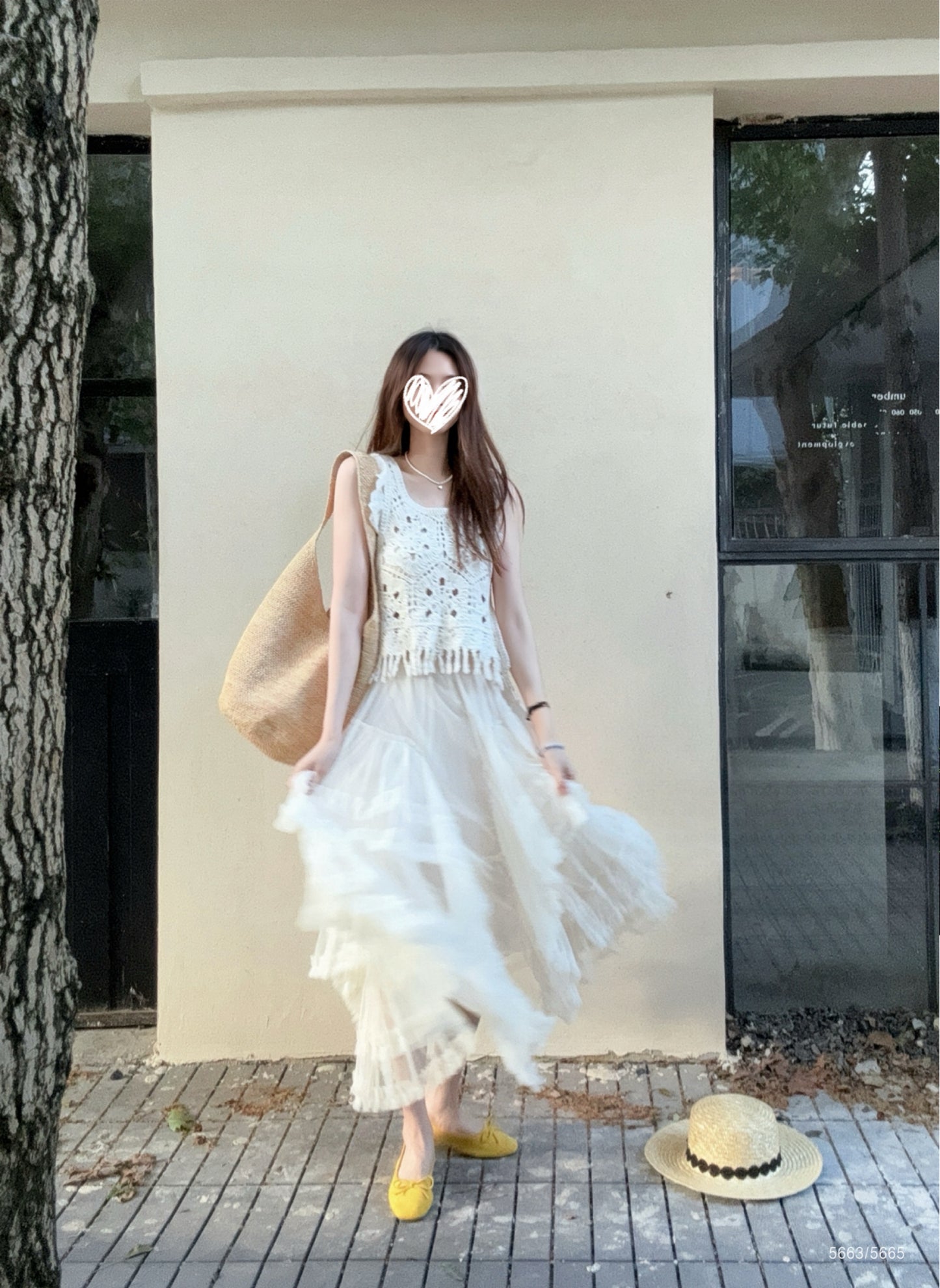 Kelly Designs Layer Beige Skirt & Top (Instock)