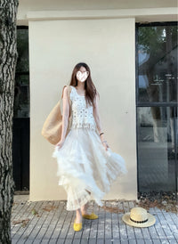 Kelly Designs Layer Beige Skirt & Top (Instock)