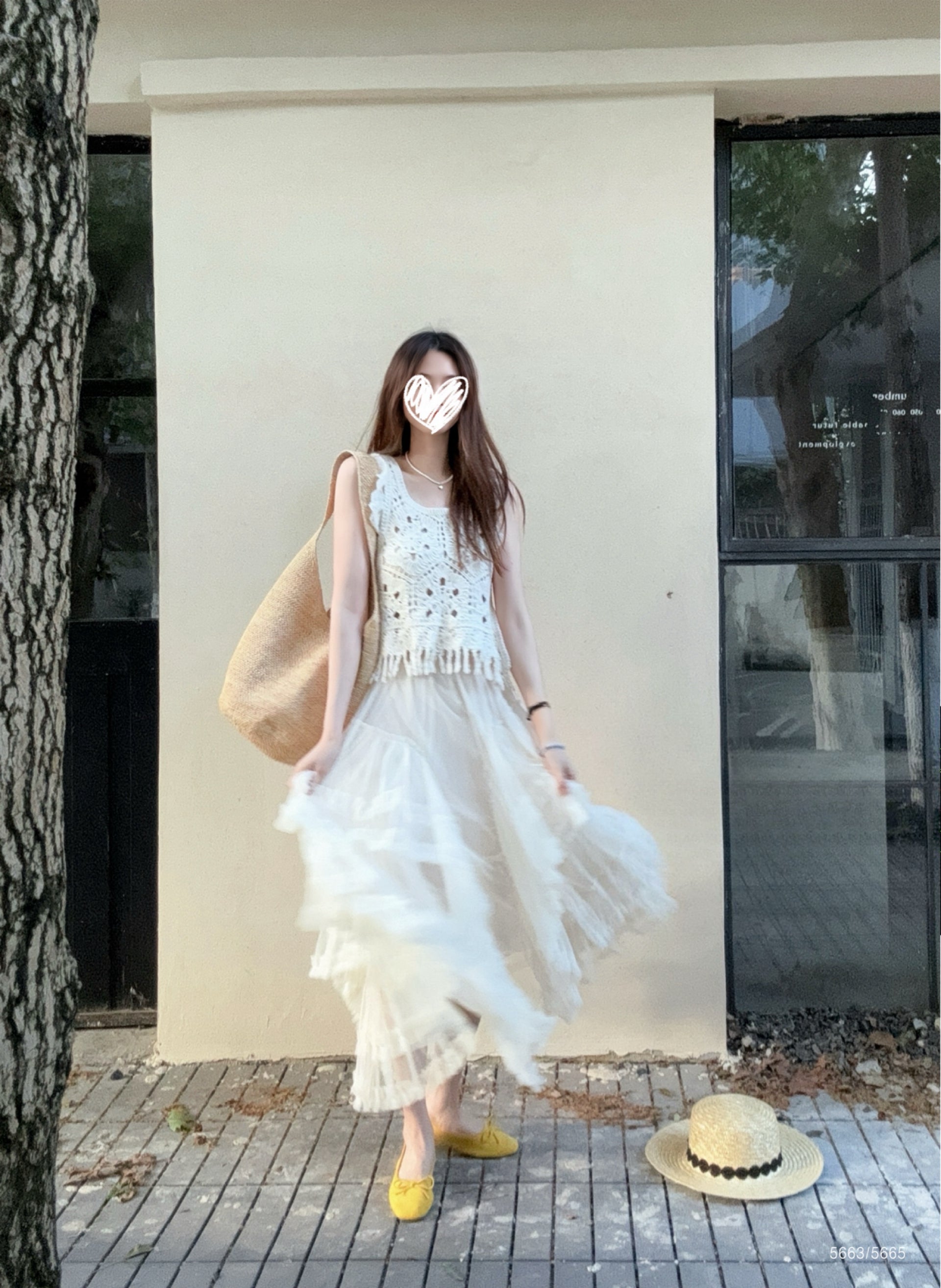 Kelly Designs Layer Beige Skirt & Top (Instock)