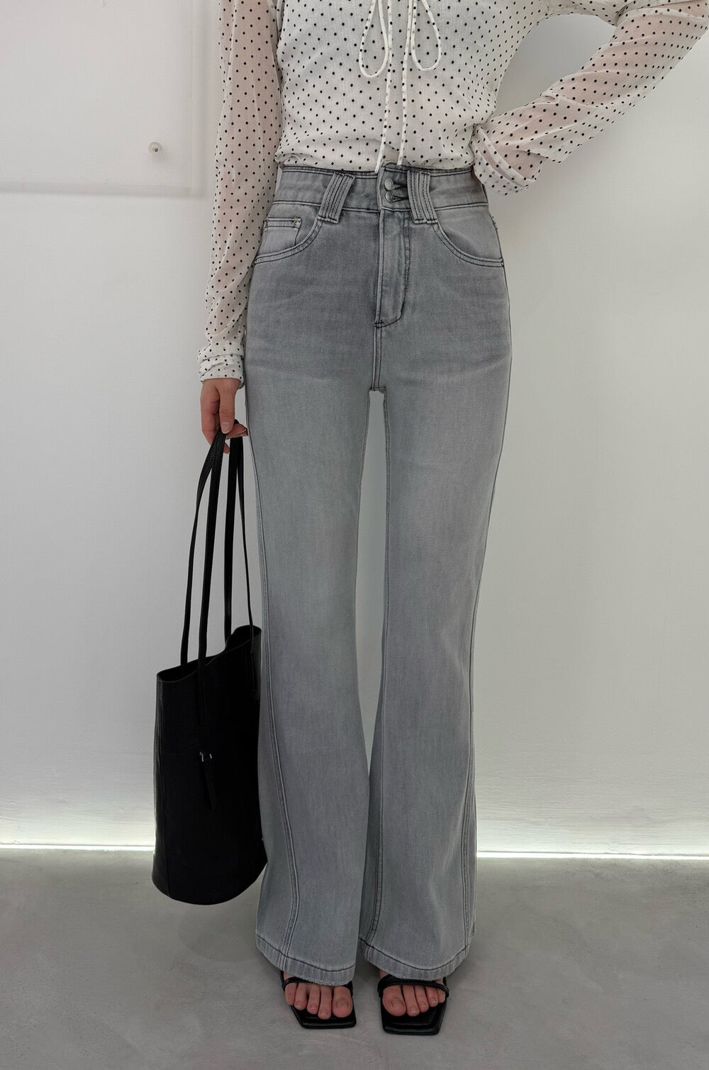 Kelly Designs Four Season Flare Jeans-Gray(Instock)