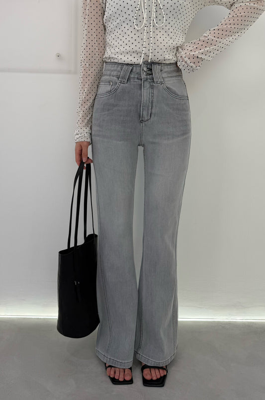 Kelly Designs Four Season Flare Jeans-Gray(Instock)