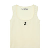 Rest & Recreation WIDE U-NECK TANK TOP - Cream (Preorder)