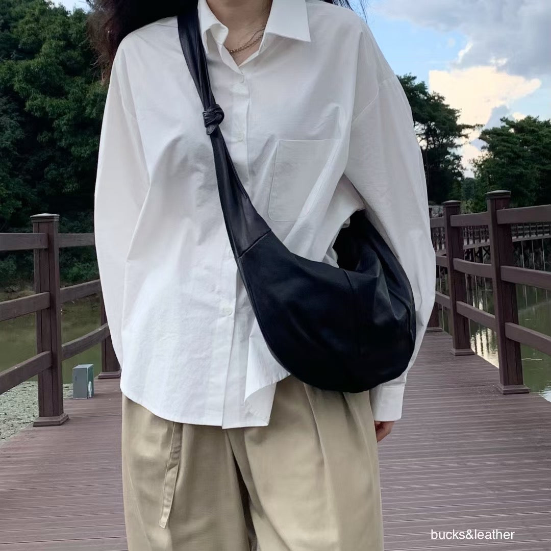 Korean APM Collection BUCKS&LEATHER Black Leather Bag (Instock)