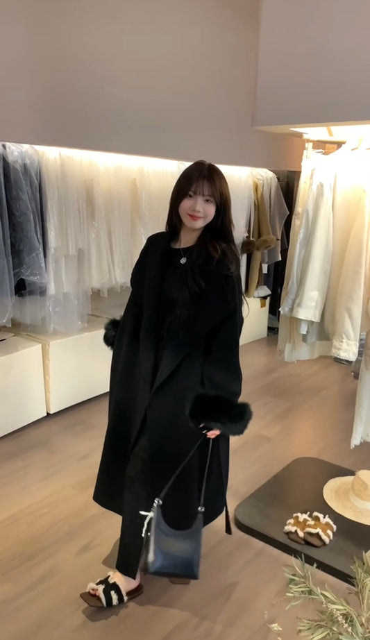 Kelly Designs Cashmere Black Coat (Instock)