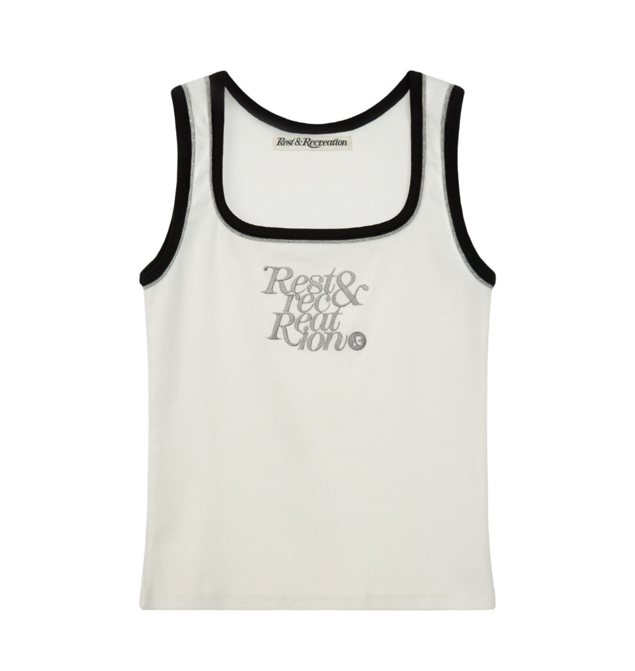 Rest & Recreation SQUARE NECK SLEEVELESS - WHITE (Instock)