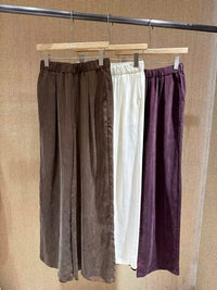 Kelly Designs Premium Cupro Wide-Leg Pants - Special Brown (Instock)