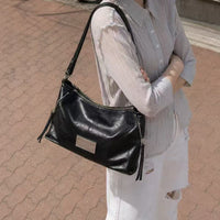 MATIN KIM SIDE ZIPPER SHOULDER BAG IN BLACK (Instock)