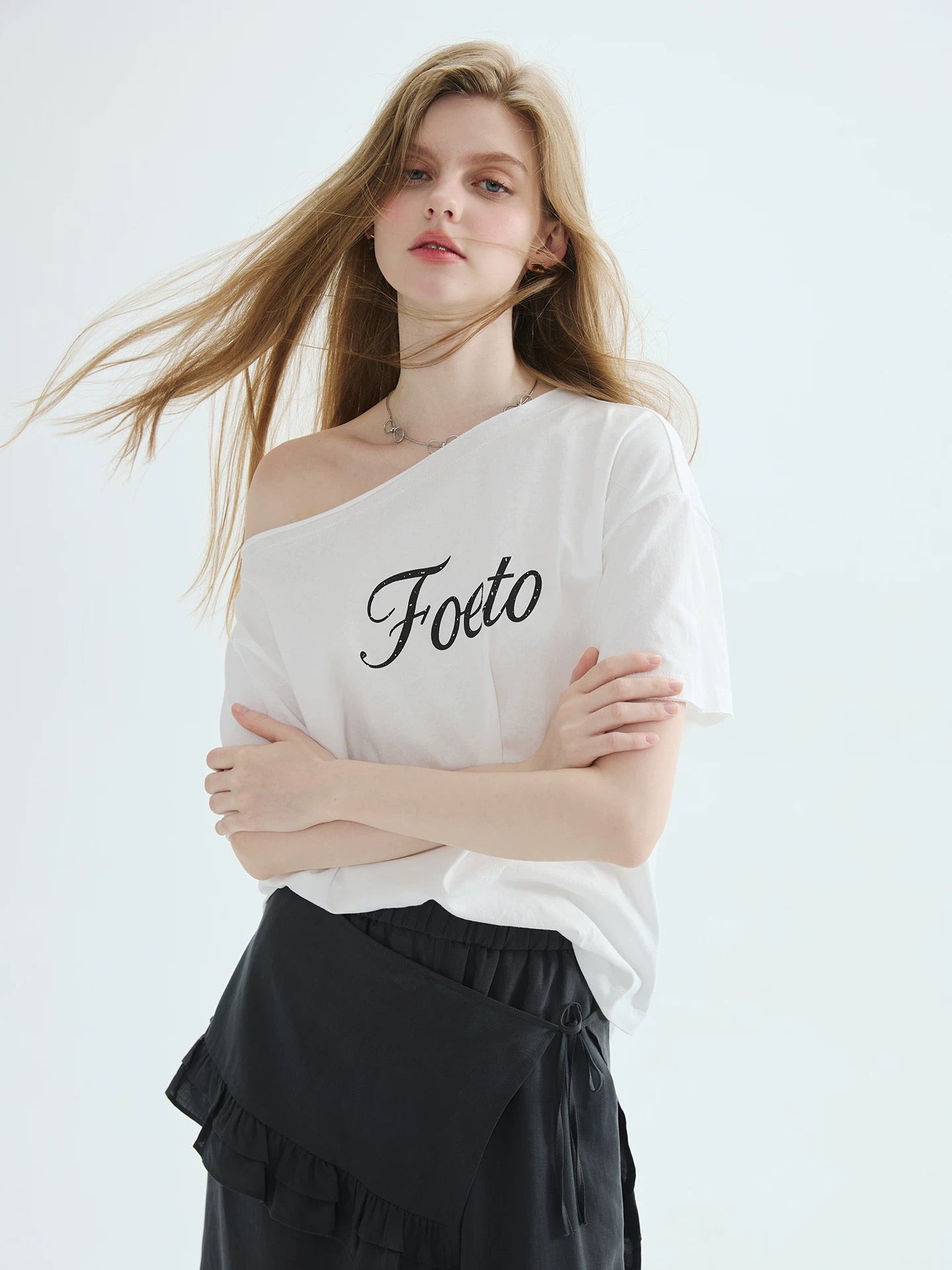 Kelly Designs Off Shoulder Letters Tshirt- 3 Colors (Instock)