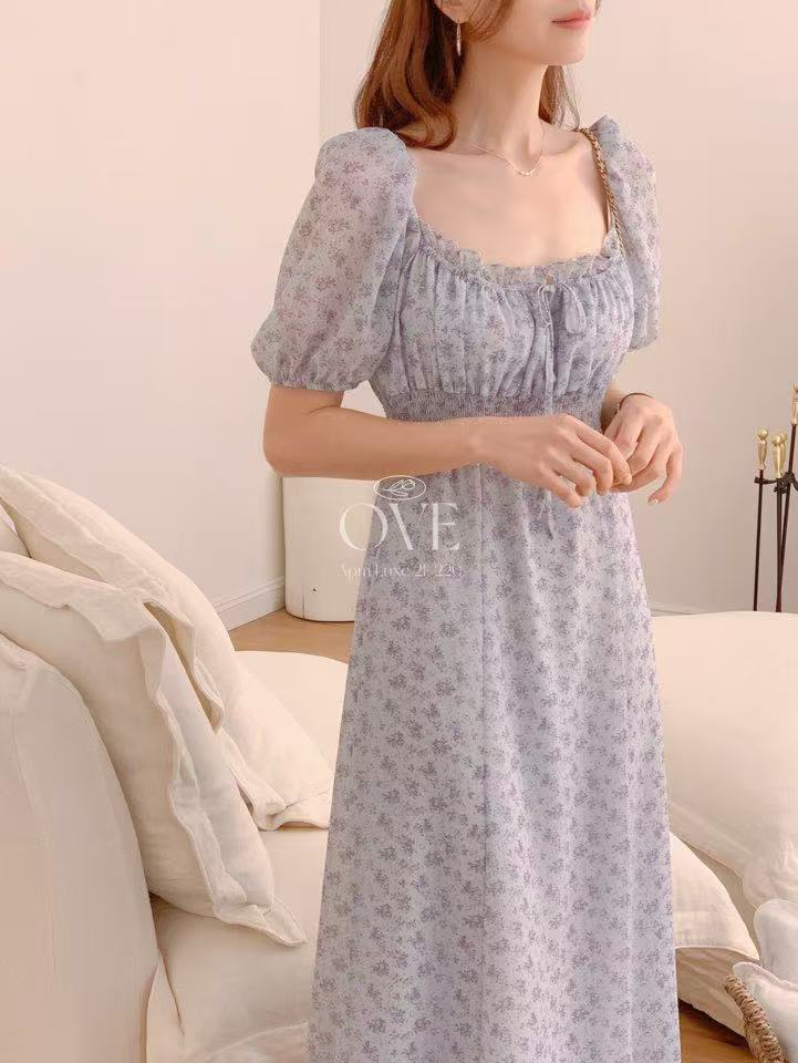 Korean APM Collection Blue Flower Dress (Instock)