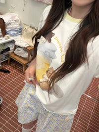 Korean APM Collection Cartoons White Tshirt (Instock)
