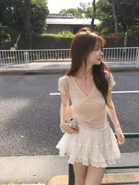 Korean APM Collection V-neck Top (Instock)
