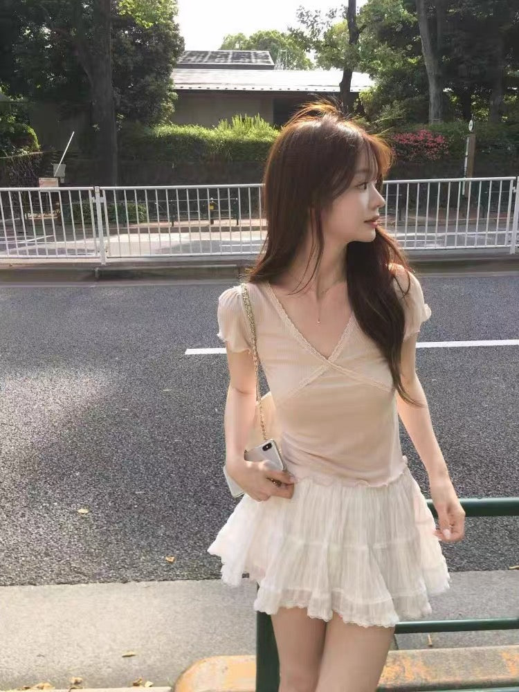 Korean APM Collection V-neck Top (Instock)