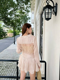 Kelly Designs Ensemble deux pièces en mousseline rose élégant (En stock)