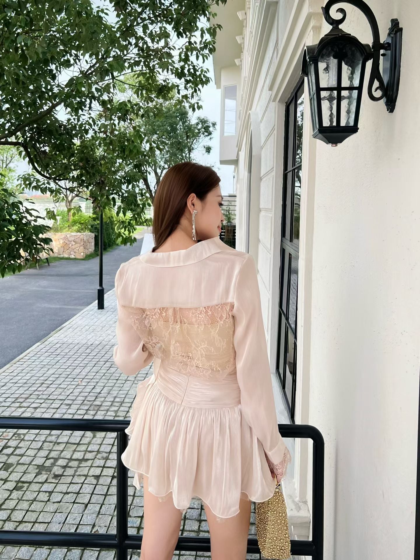 Kelly Designs Ensemble deux pièces en mousseline rose élégant (En stock)