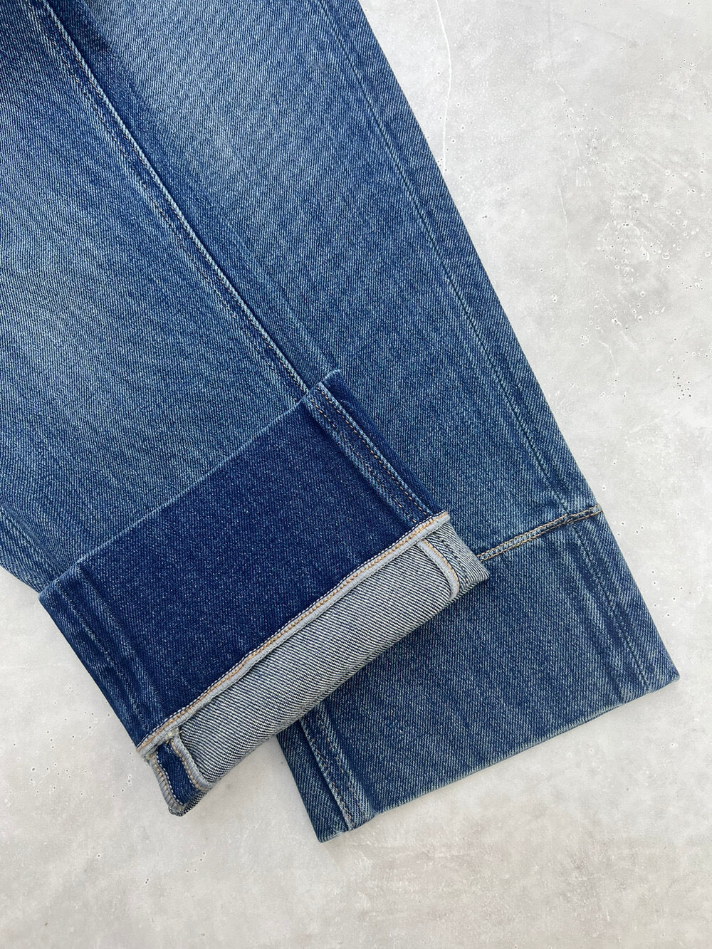 Kelly Designs Straight Denim Fleece Blue Pants(Instock)