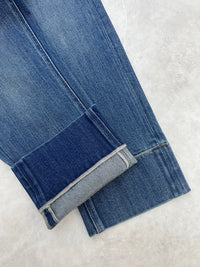 Kelly Designs Straight Denim Fleece Blue Pants(Instock)
