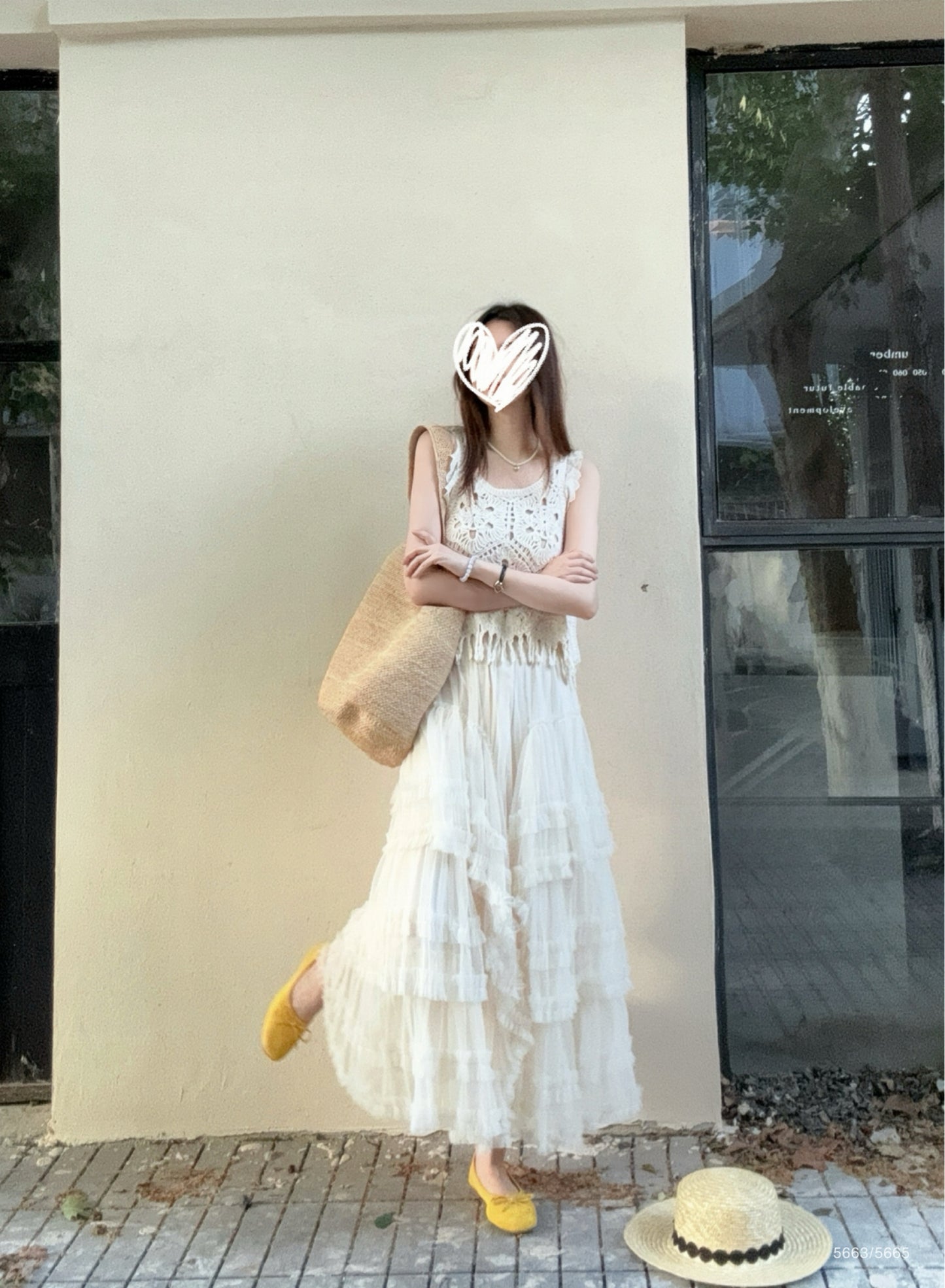 Kelly Designs Layer Beige Skirt & Top (Instock)