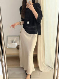 Kelly Designs Satin fishtail Long skirt-3 Colors (Instock)