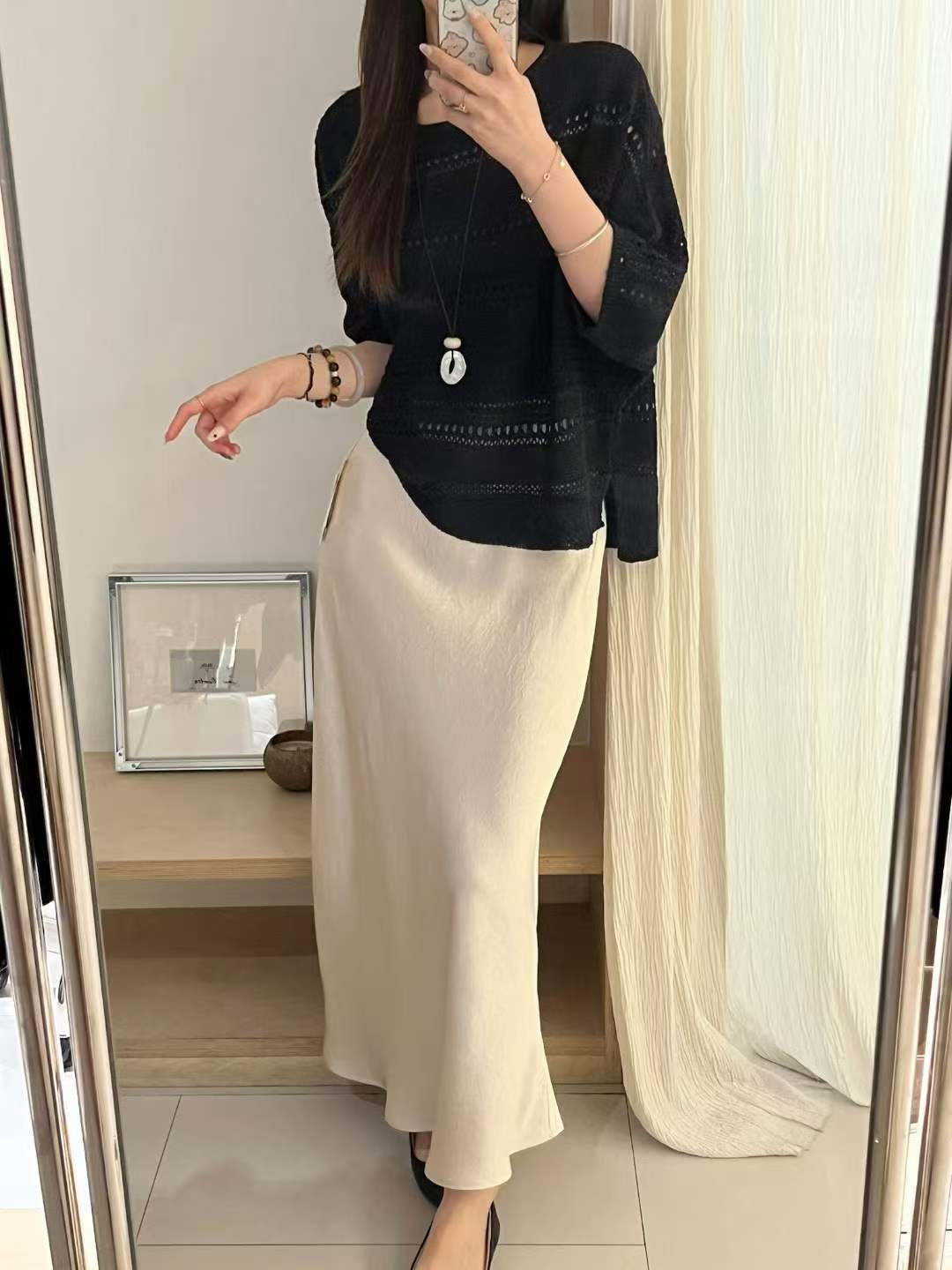 Kelly Designs Satin fishtail Long skirt-3 Colors (Instock)
