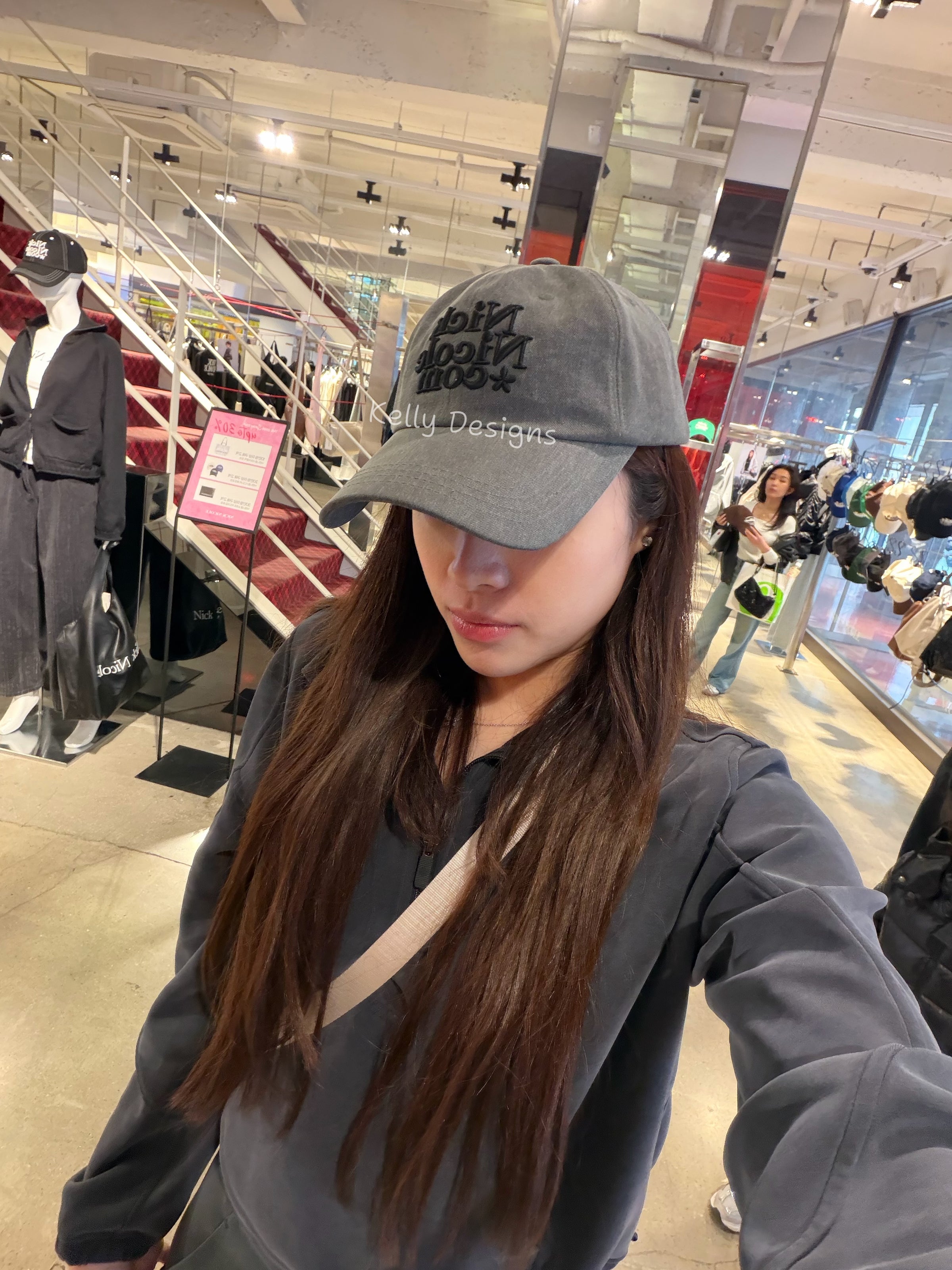 Nick Nicole NN Dotcom Signature Ball Cap_Denim Charcoal (Instock)