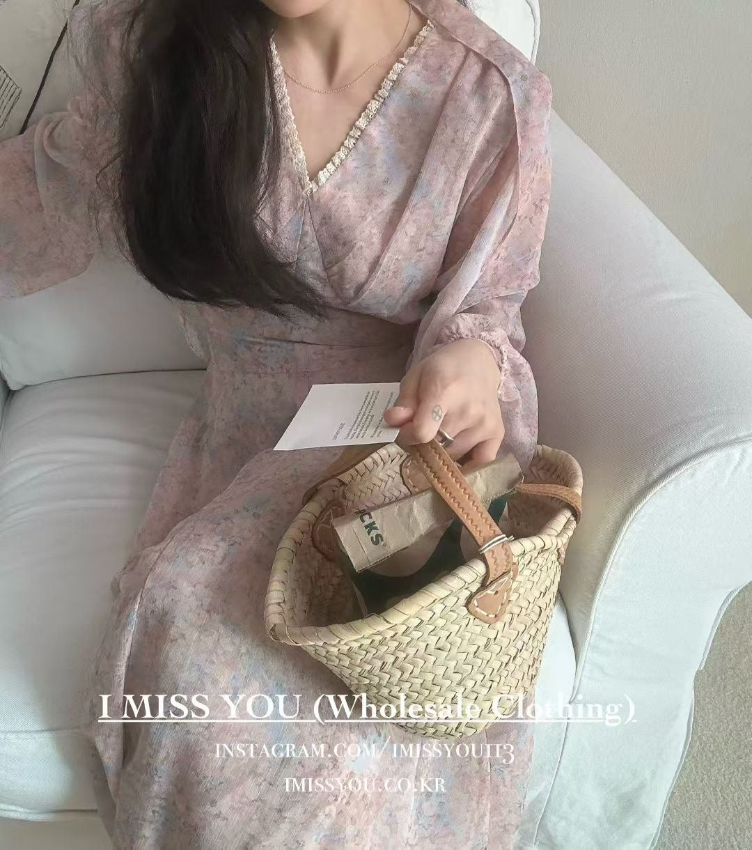 Korean APM Collection I Miss You Pink Dress (Instock)