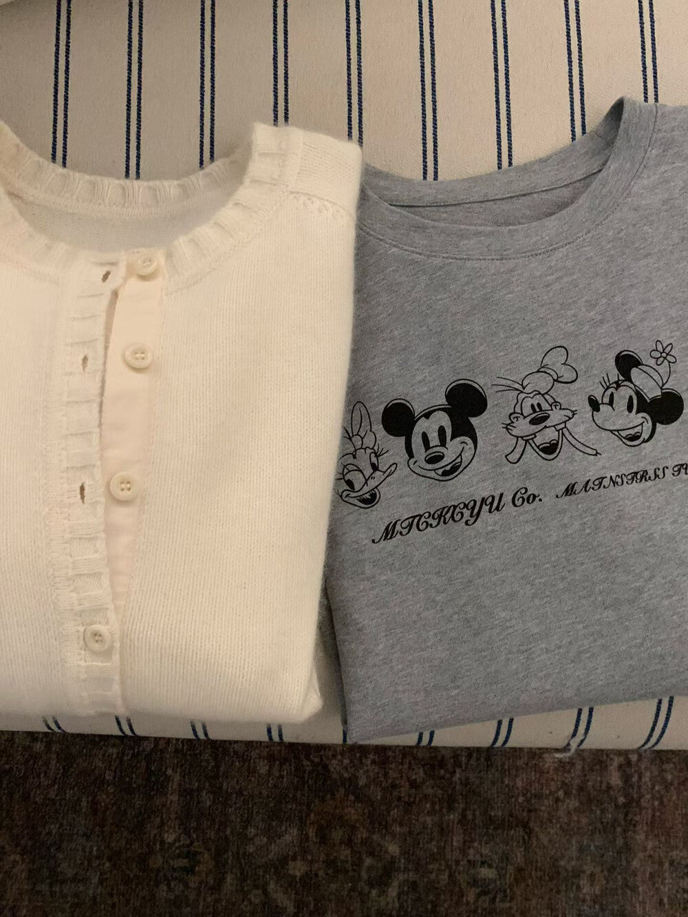 Kelly Designs Brushed Cotton Long-Sleeve Tee – Mickey Mouse Print (Instock)