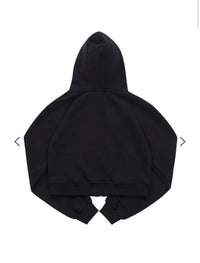 ASON Basic Training Cropped Hood Zip-Up – Black (Instock)
