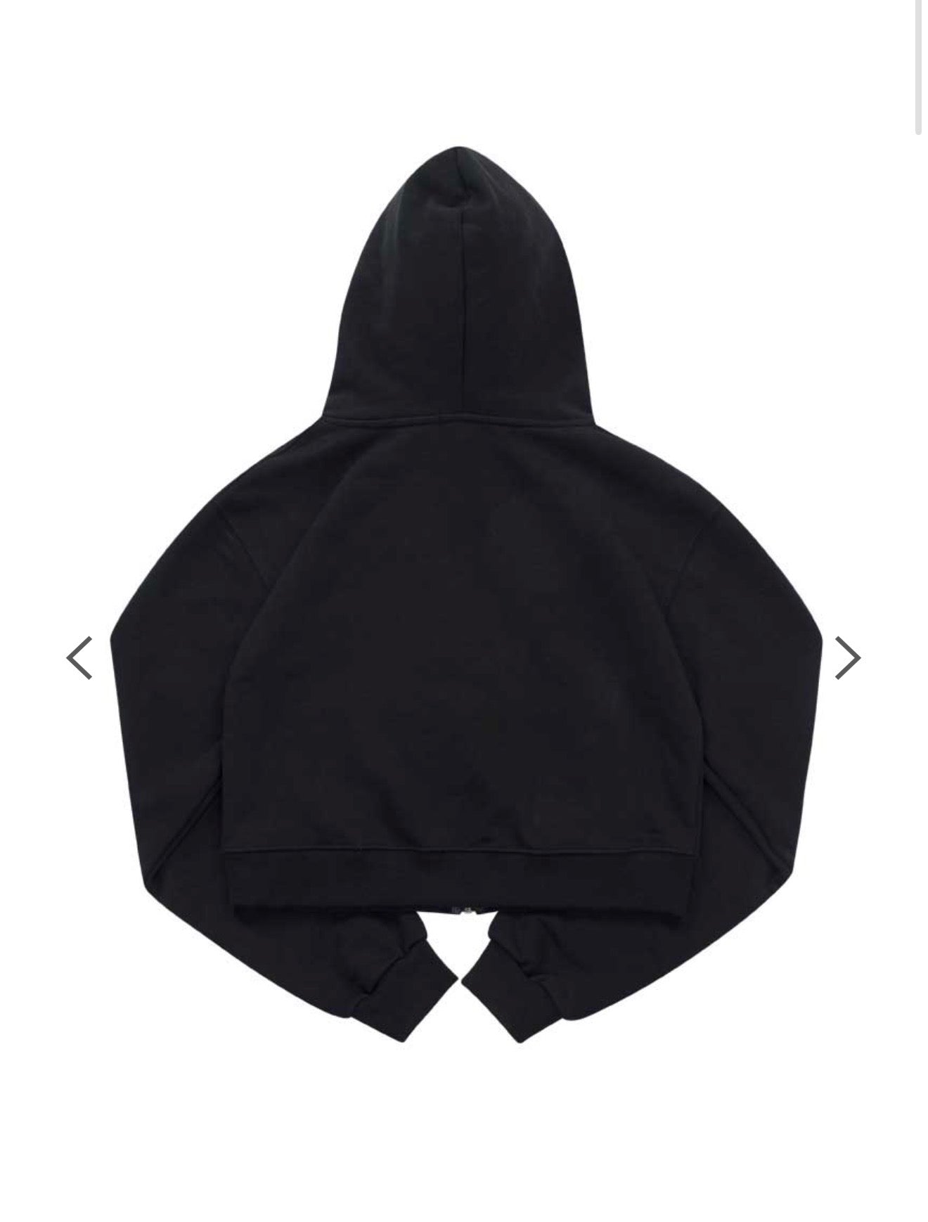 ASON Basic Training Cropped Hood Zip-Up – Black (Instock)