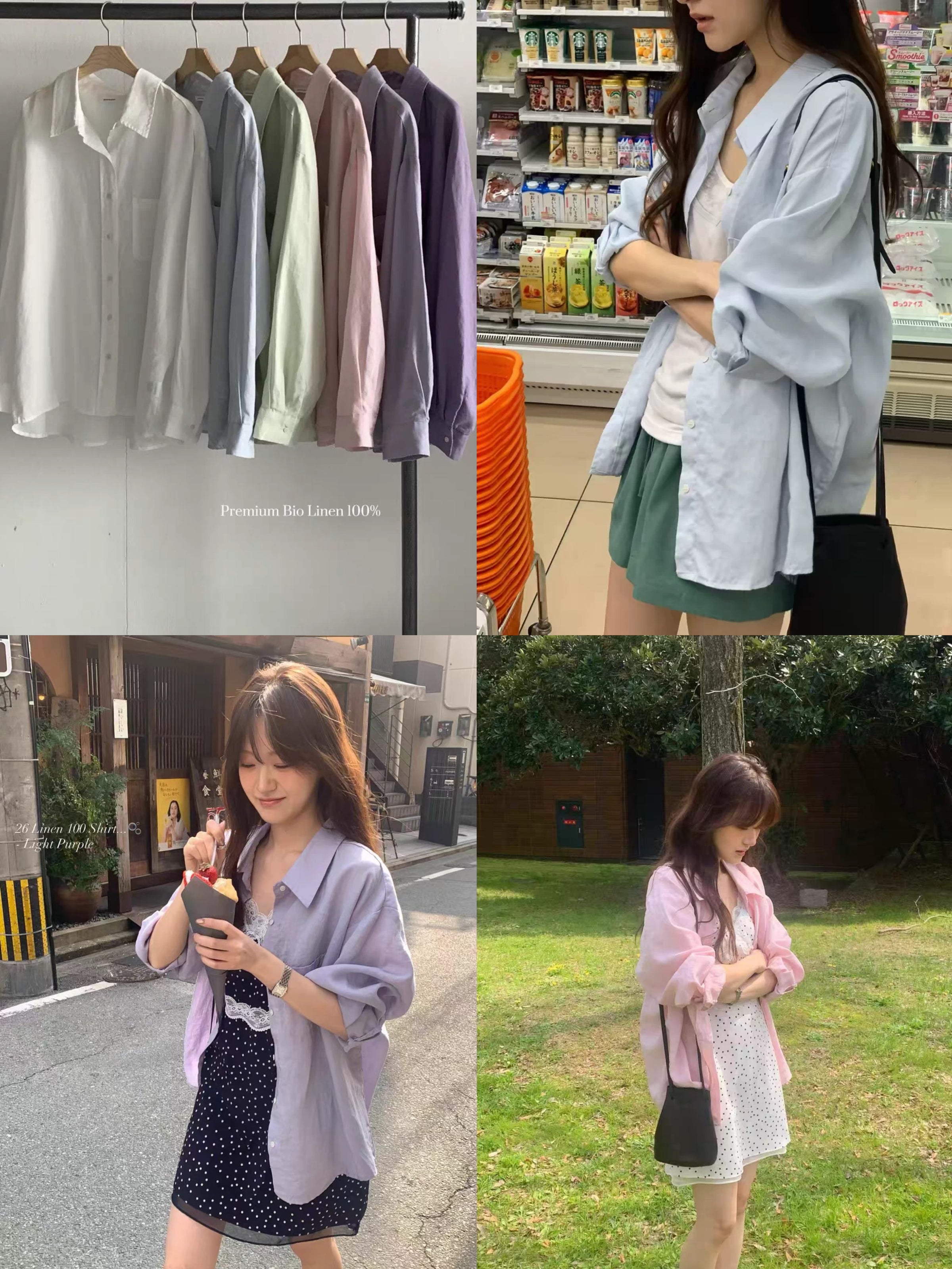 Korean APM Collection Linen Casual Shirt - 3 Colors (Instock)