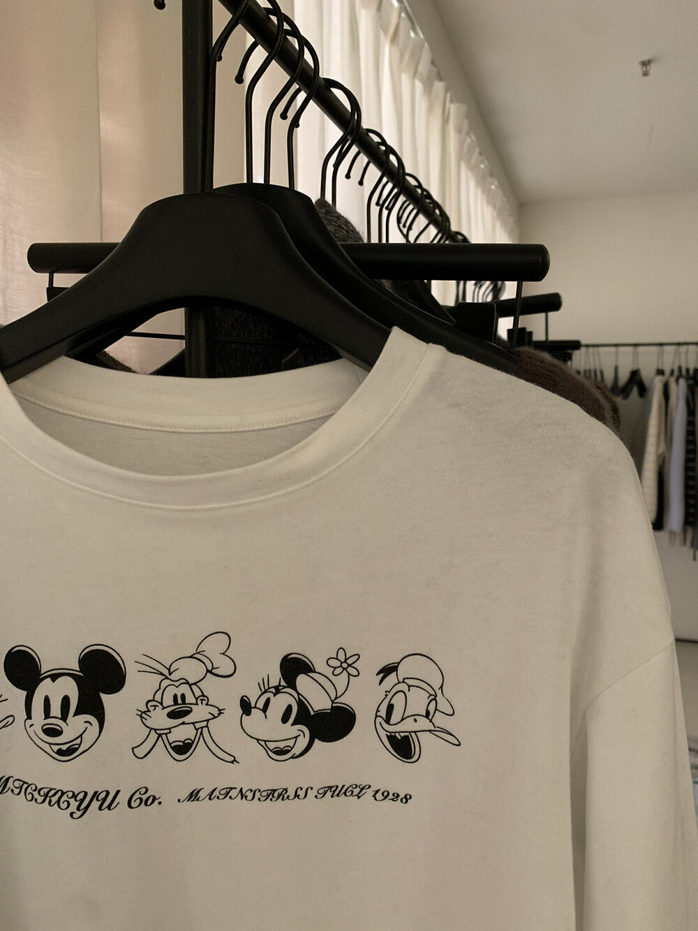 Kelly Designs Brushed Cotton Long-Sleeve Tee – Mickey Mouse Print (Instock)