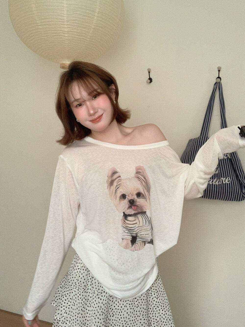 Kelly Designs Spring Long Sleeves Puppy Casual Top (Instock)