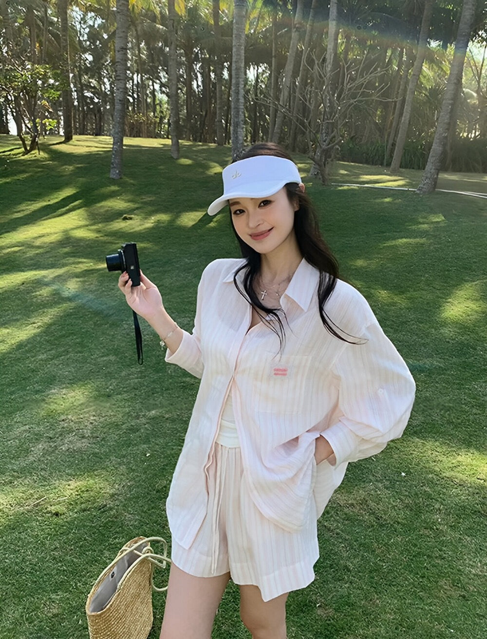 Kelly Designs 3-Piece Casual Set –Jacket,  Cami Top, & Shorts (Instock)