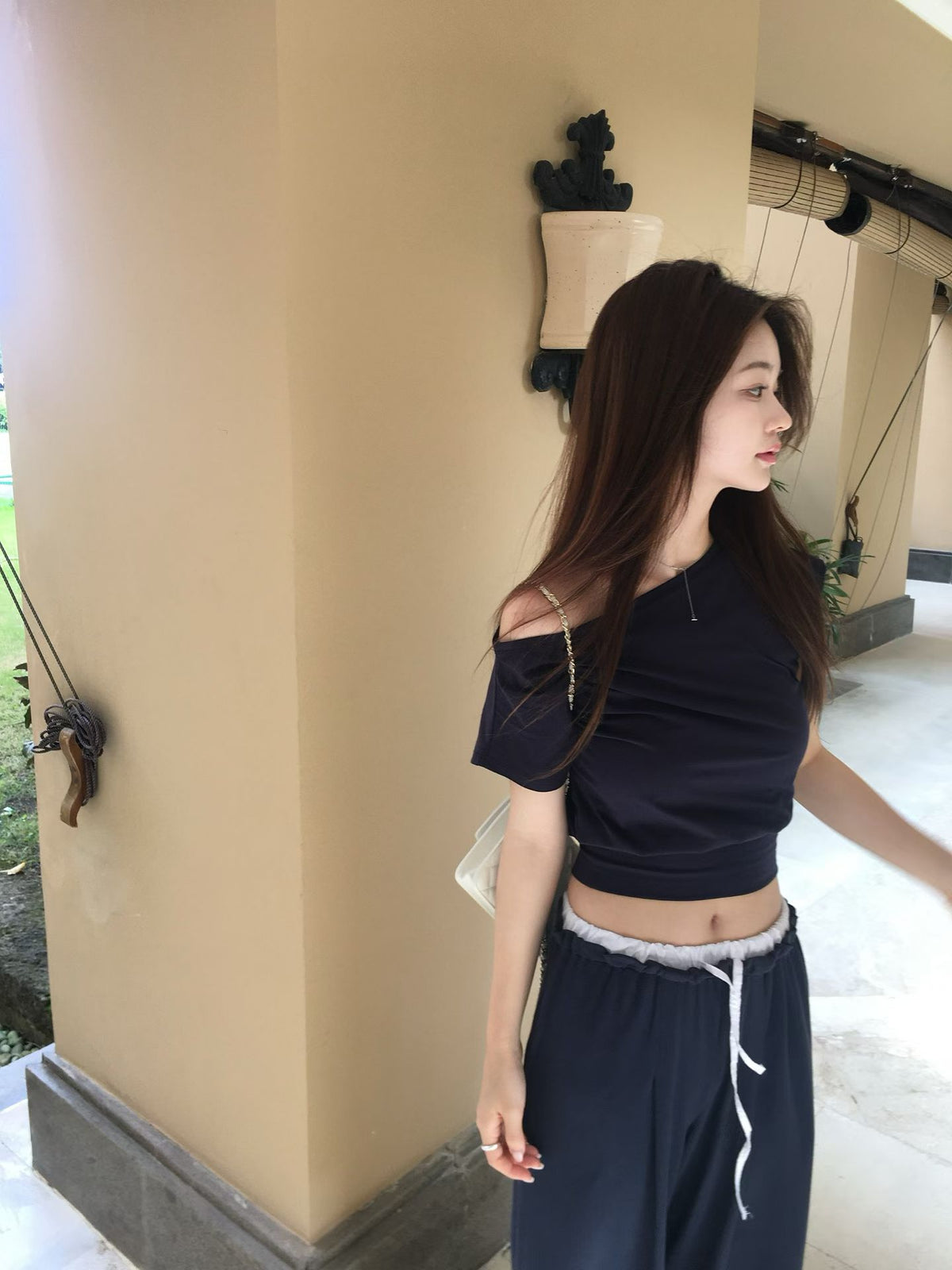 Korean APM Collection Vegetable Navy Pants (Instock)