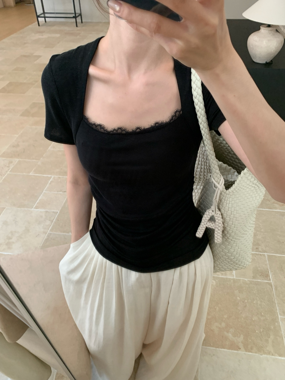 Kelly Designs Lace U-neck Top (Instock)