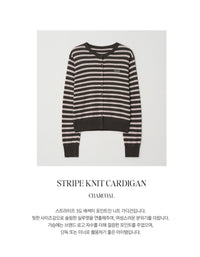 Korean Collection | Rola Rola Stripe Knit Cardigan (Instock)