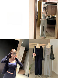 Kelly Designs 3-Piece Casual Set –Jacket,  Cami Top, & Long Pants (Instock)