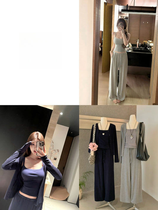 Kelly Designs 3-Piece Casual Set –Jacket,  Cami Top, & Long Pants (Instock)