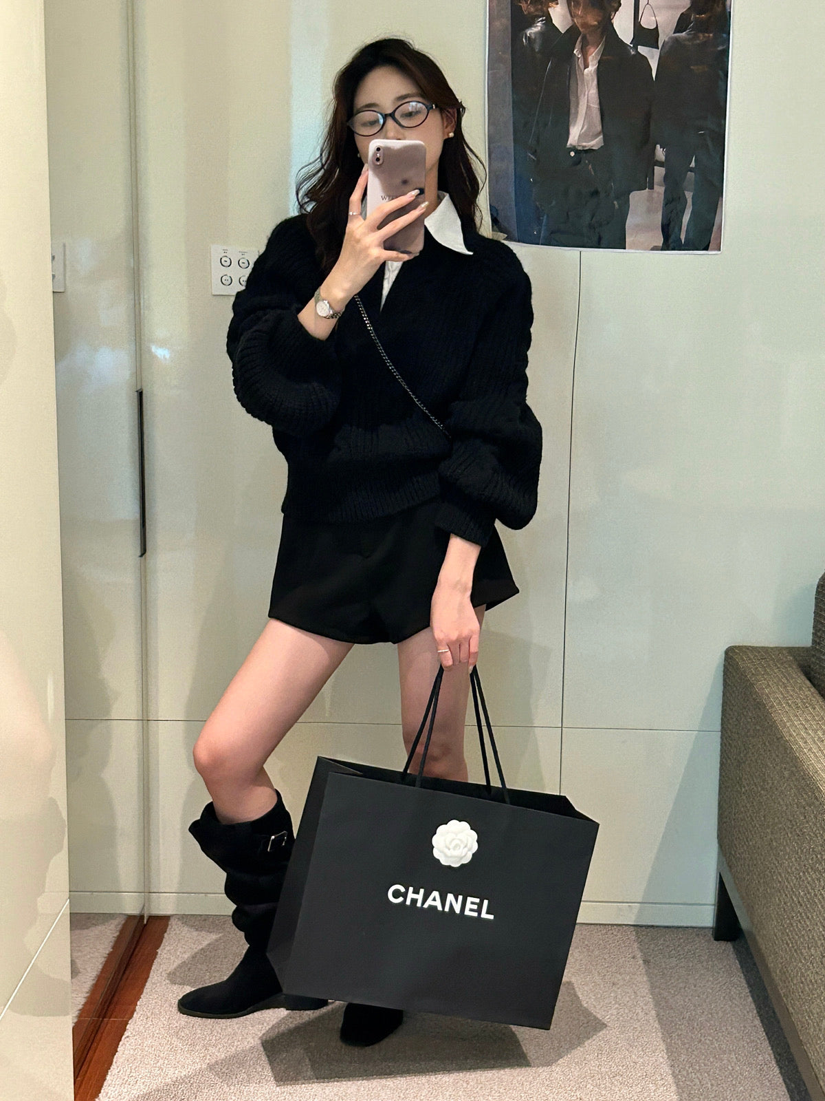 Kelly Designs Fake 2pcs Black Sweatshirt (Instock)