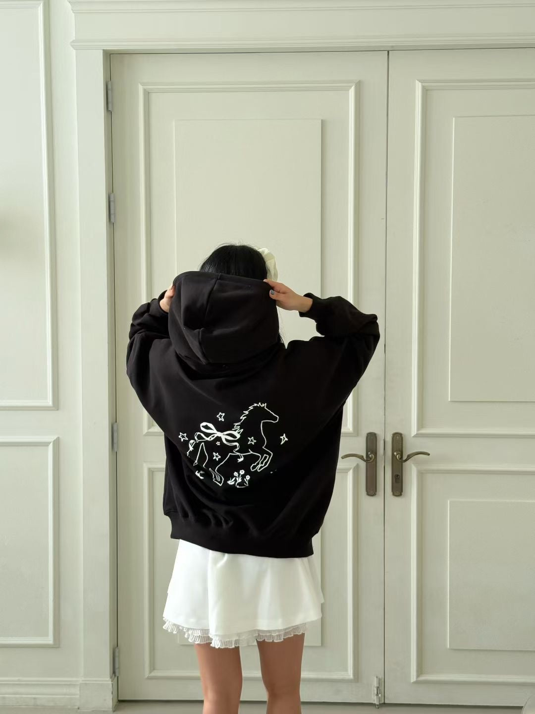 Korean APM Collection Horse Zip Up Jacket - 3 Colors (Instock)