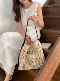 Korean APM Collection Knitting Leather Bag (Instock)