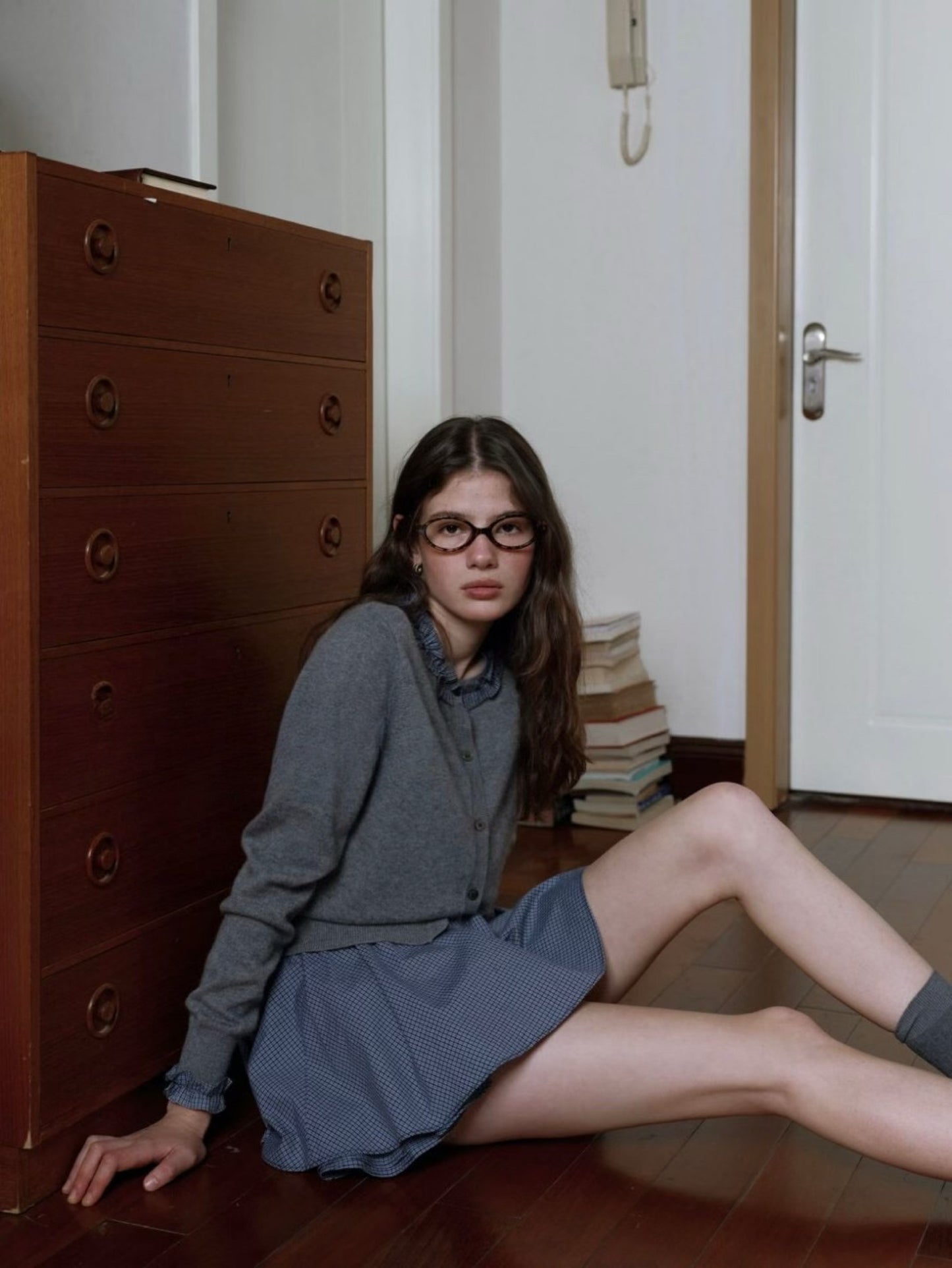 Kelly Designs Layer Cardigan and Blue Puffy Skirt (Instock)