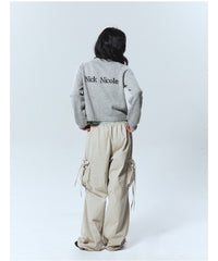 Korean Collection Nick Nicole Jaquard Knit Cardigan-Grey (Instock)