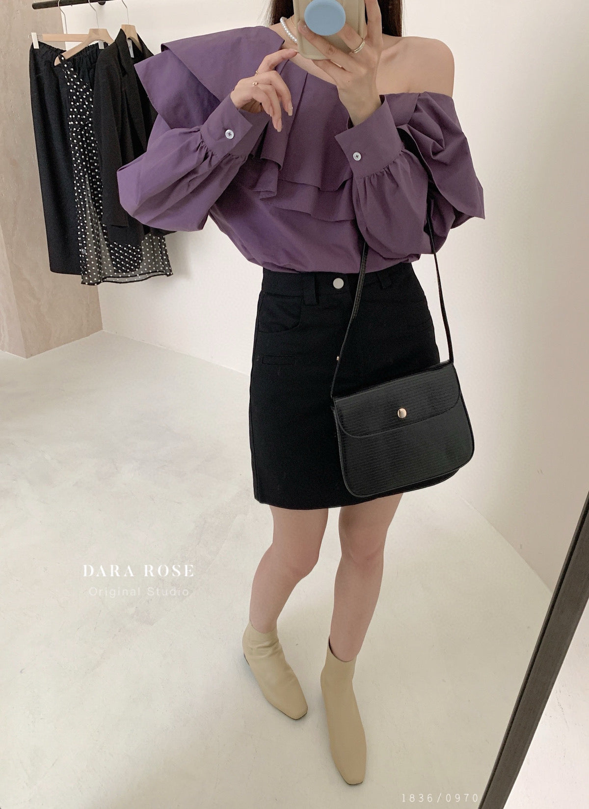 Kelly Designs Off Shoulder Purple Blouse (Instock)