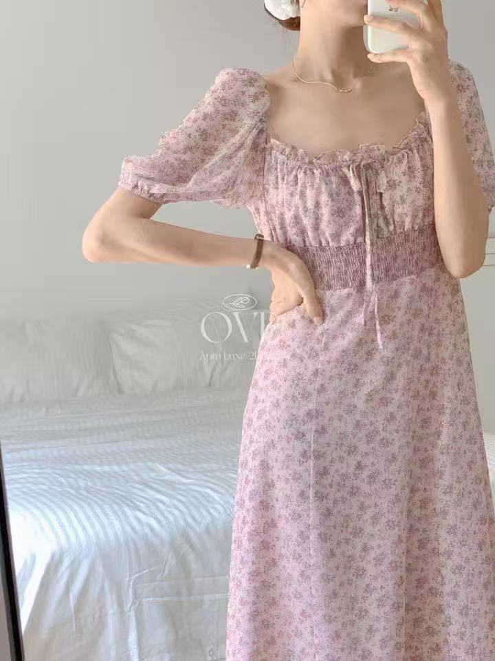 Robe Coréenne APM Collection Rose Fleurie (En stock)